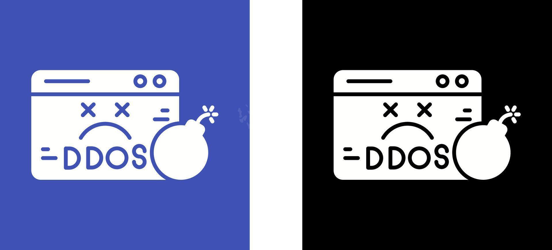 Ddos Icon Design vector