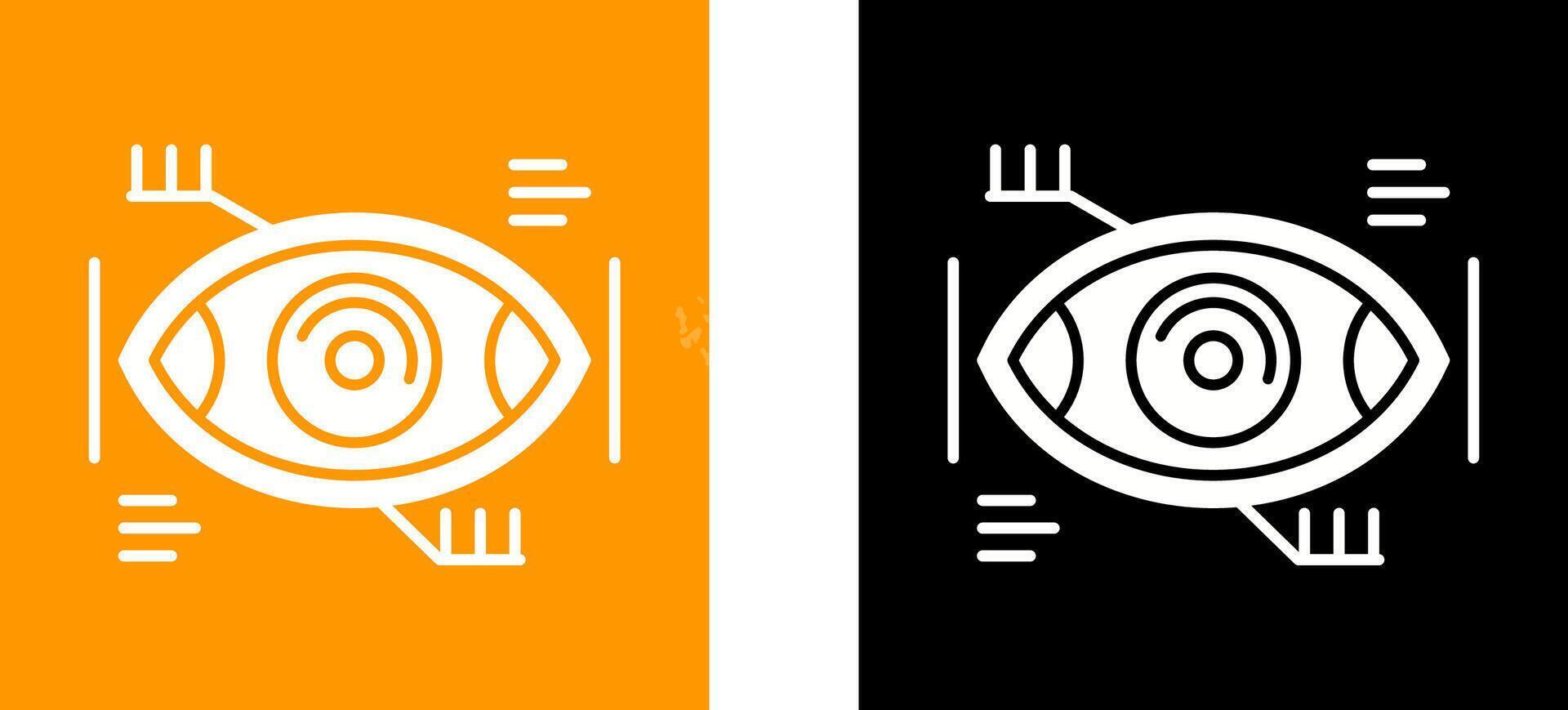 Eye Recongnition Icon Design vector