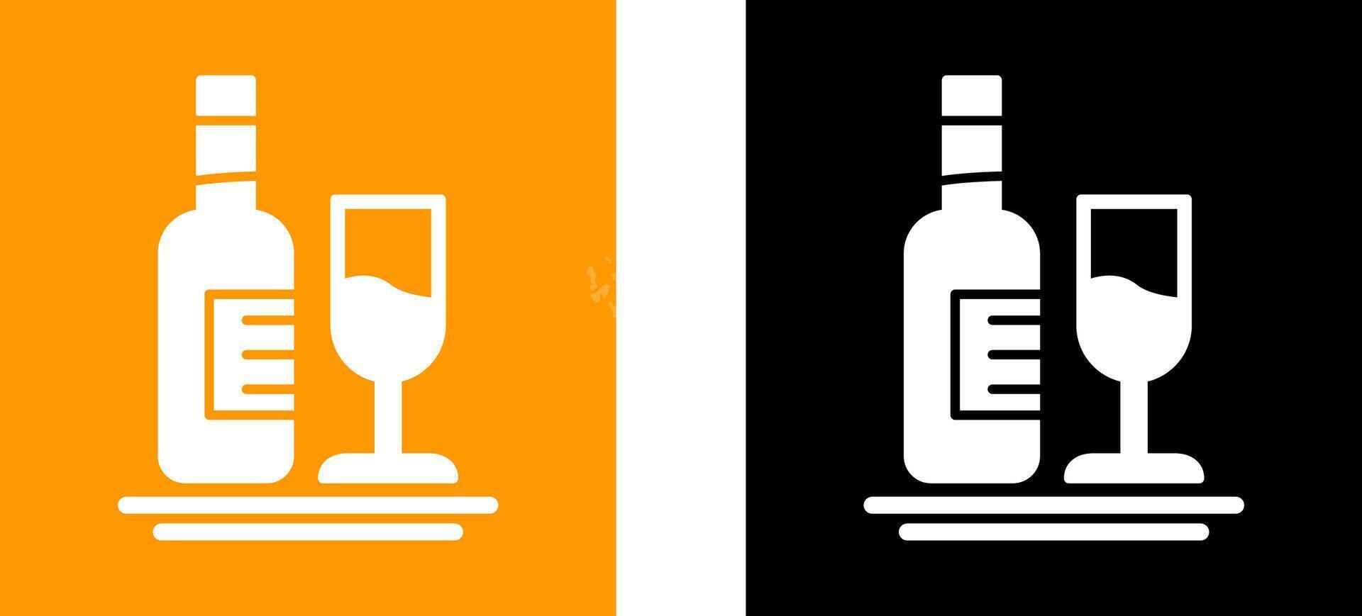 White Wine Icon Design vector