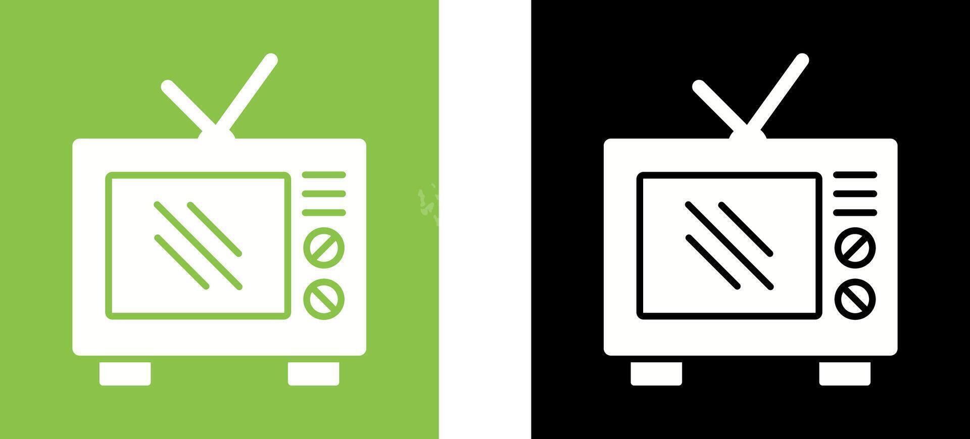Old TV Icon Design vector