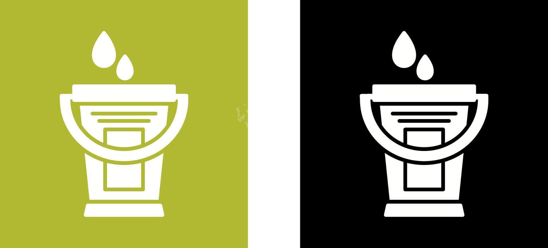 Water Bucket Icon Design vector