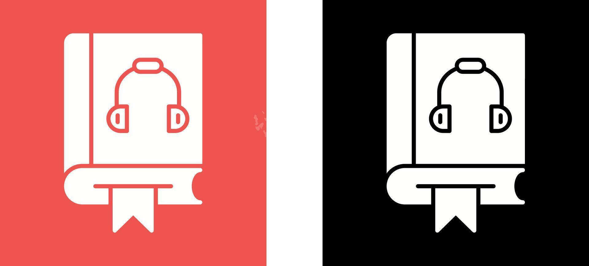 Audiobook Icon Design vector