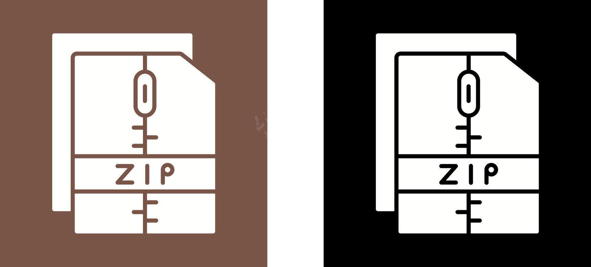 Zip File Icon Design vector