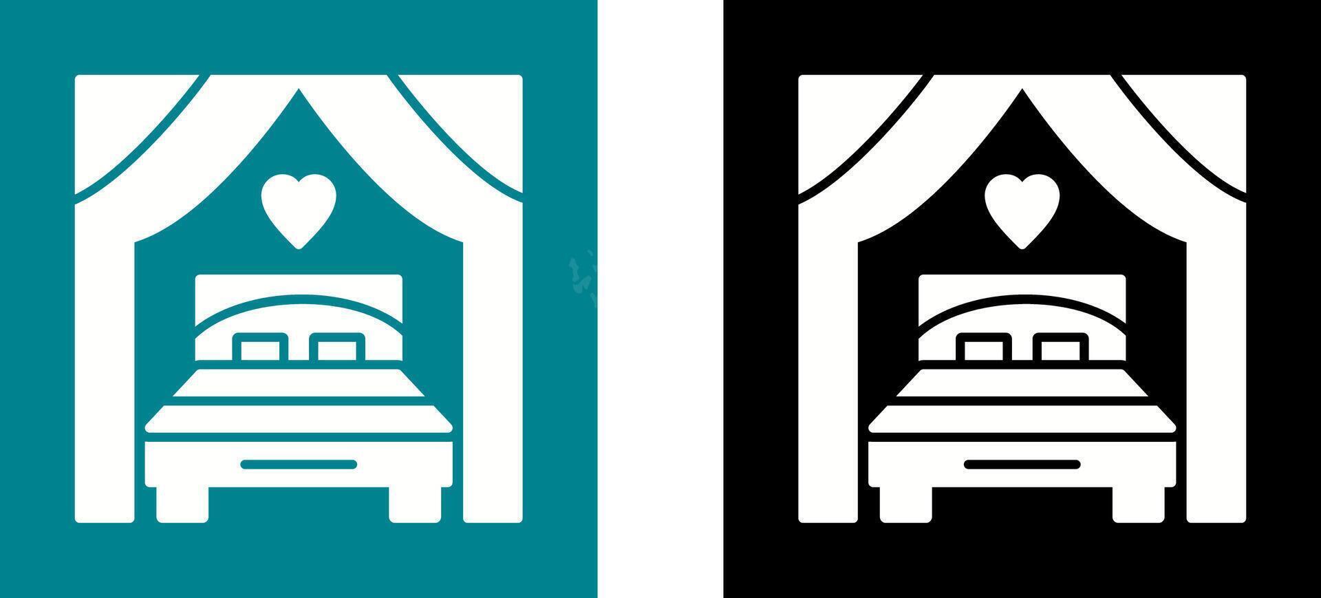 Bed Icon Design vector