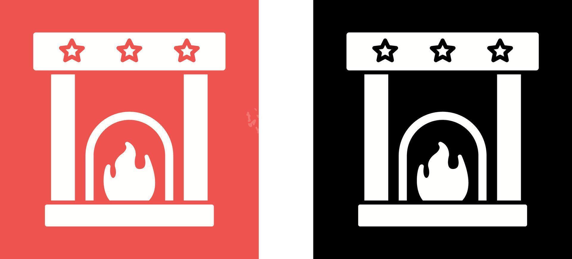Fireplace Icon Design vector