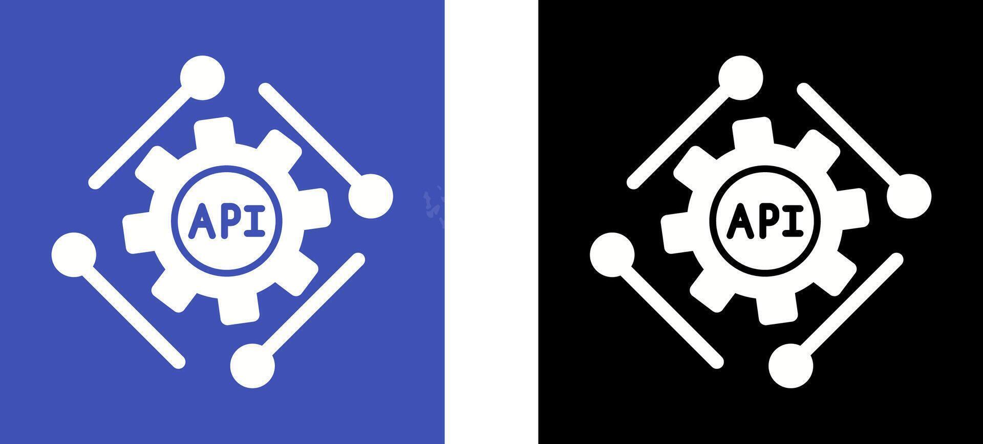 Api Icon Design vector