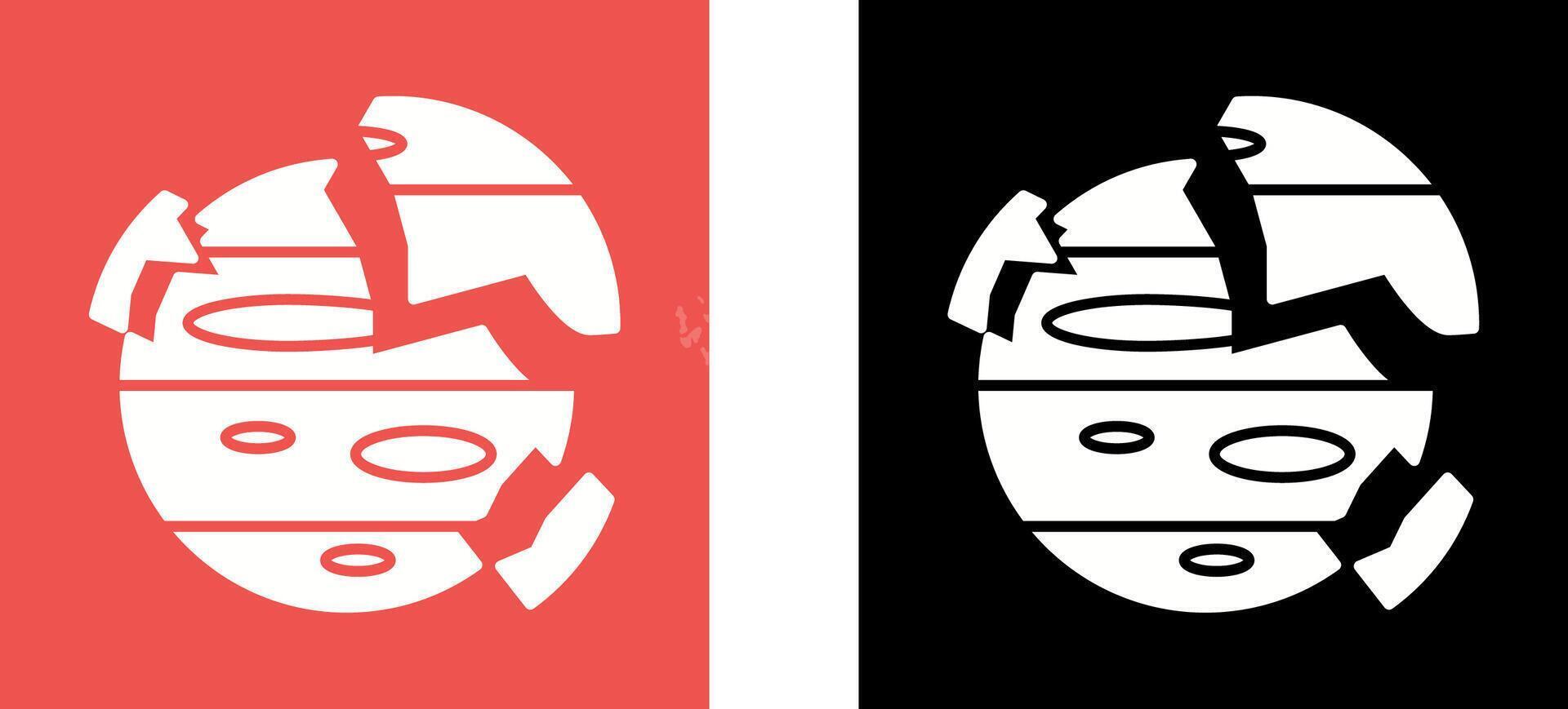 Destroyed Icon Design vector