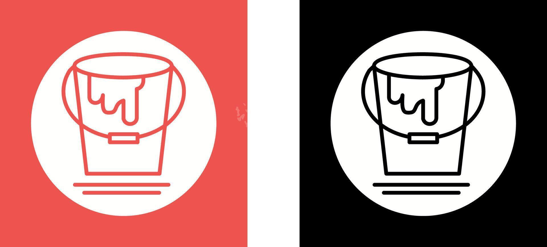 Paint Bucket Icon Design vector