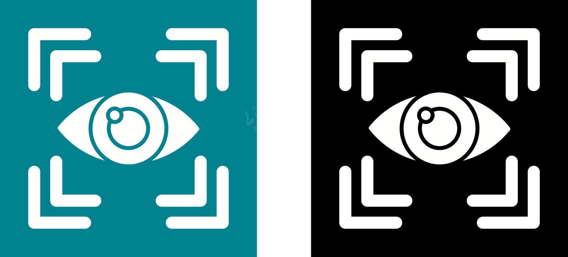 Eye Scan Icon Design vector