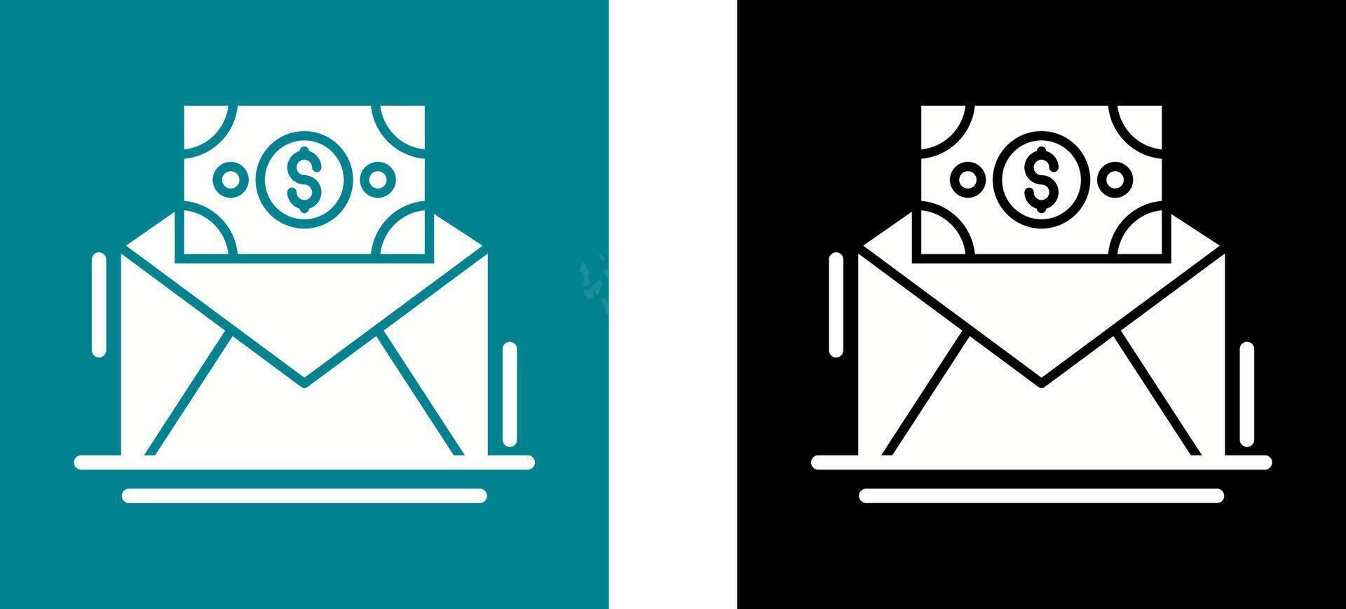 Mail Coin Icon Design vector