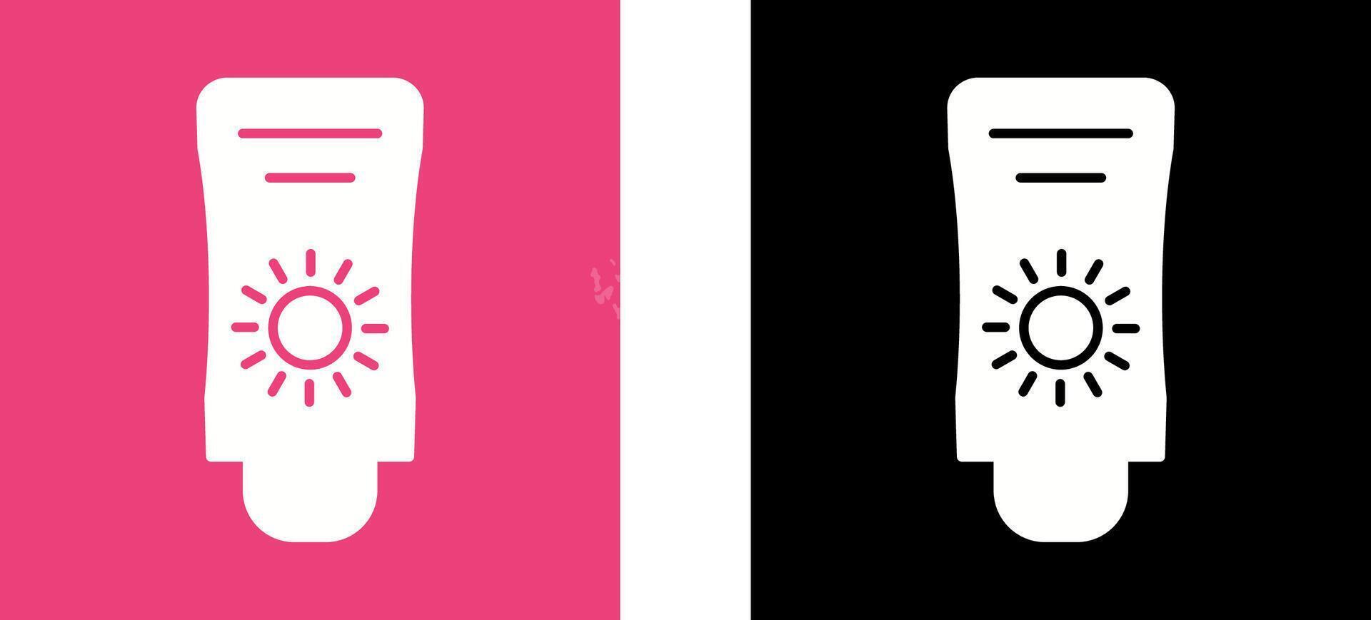 Sun Cream Icon Design vector