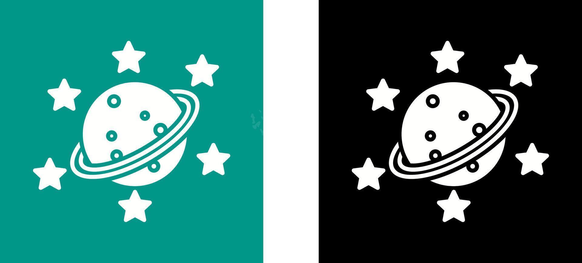 Saturn Icon Design vector