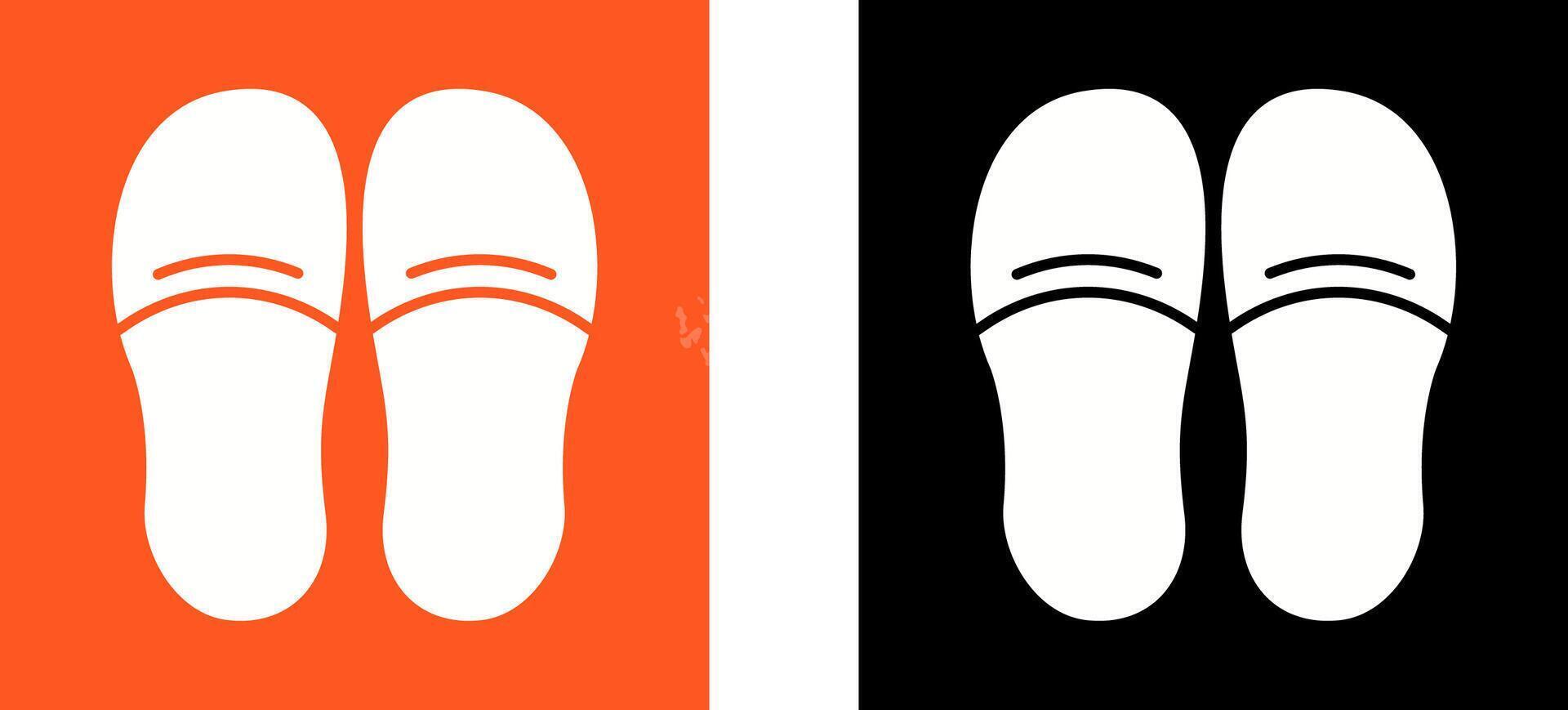 Slippers Icon Design vector