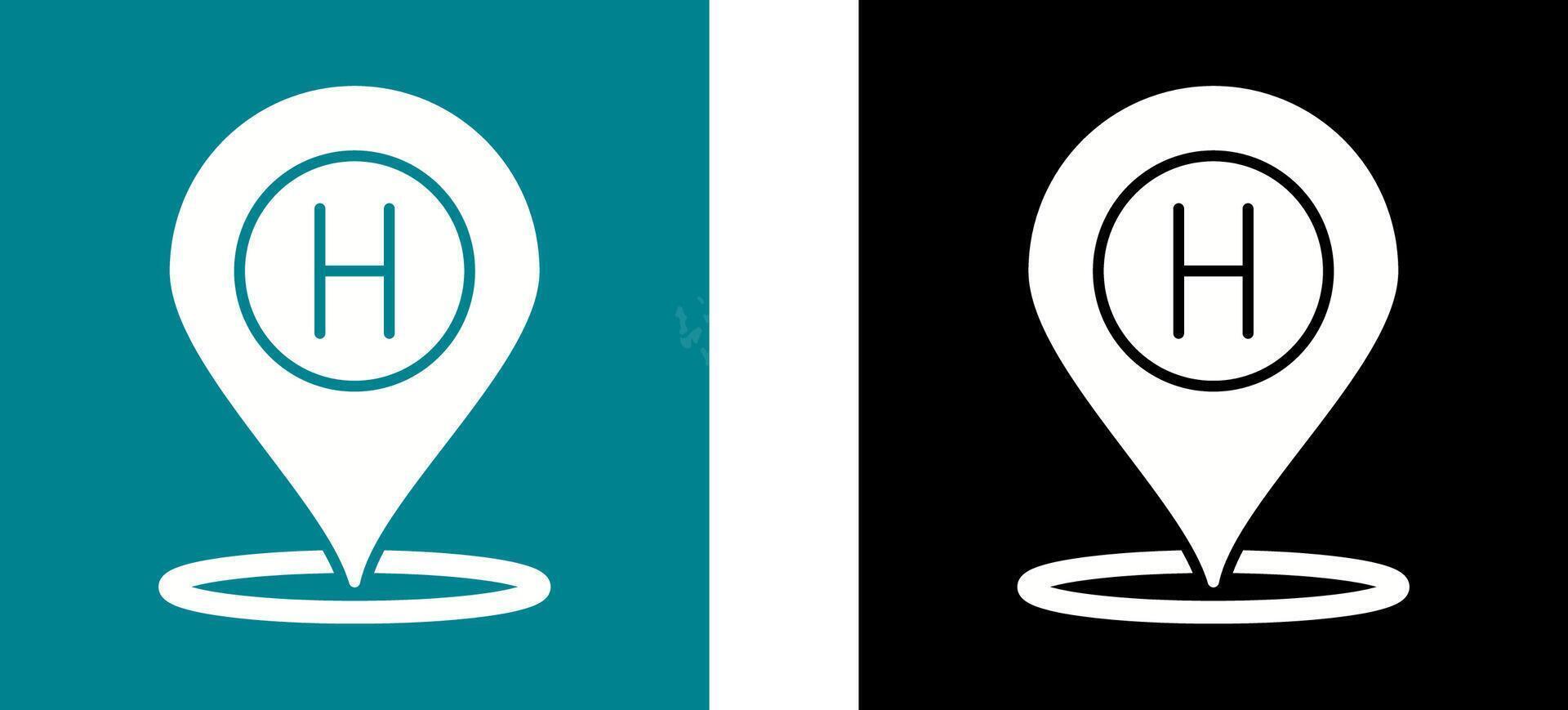Hotel Location Icon Design vector
