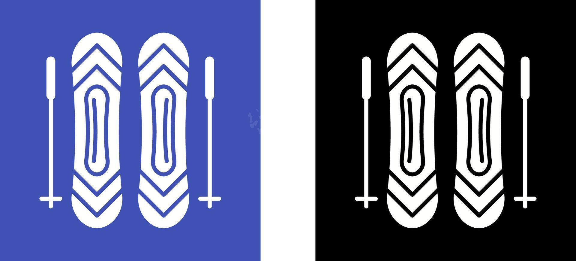 Ski Sticks Icon Design vector