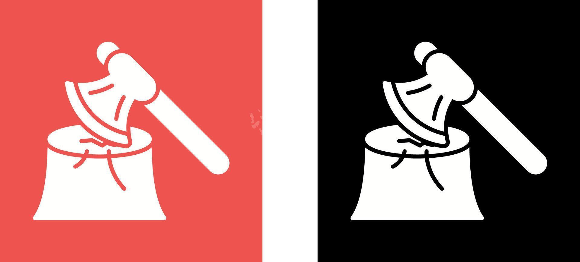 Wood Axe Icon Design vector