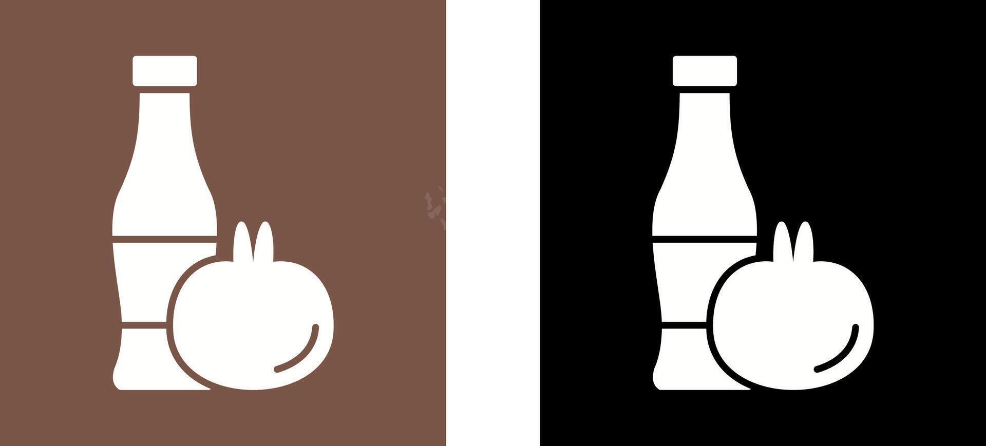 Tomato ketchup Icon Design vector