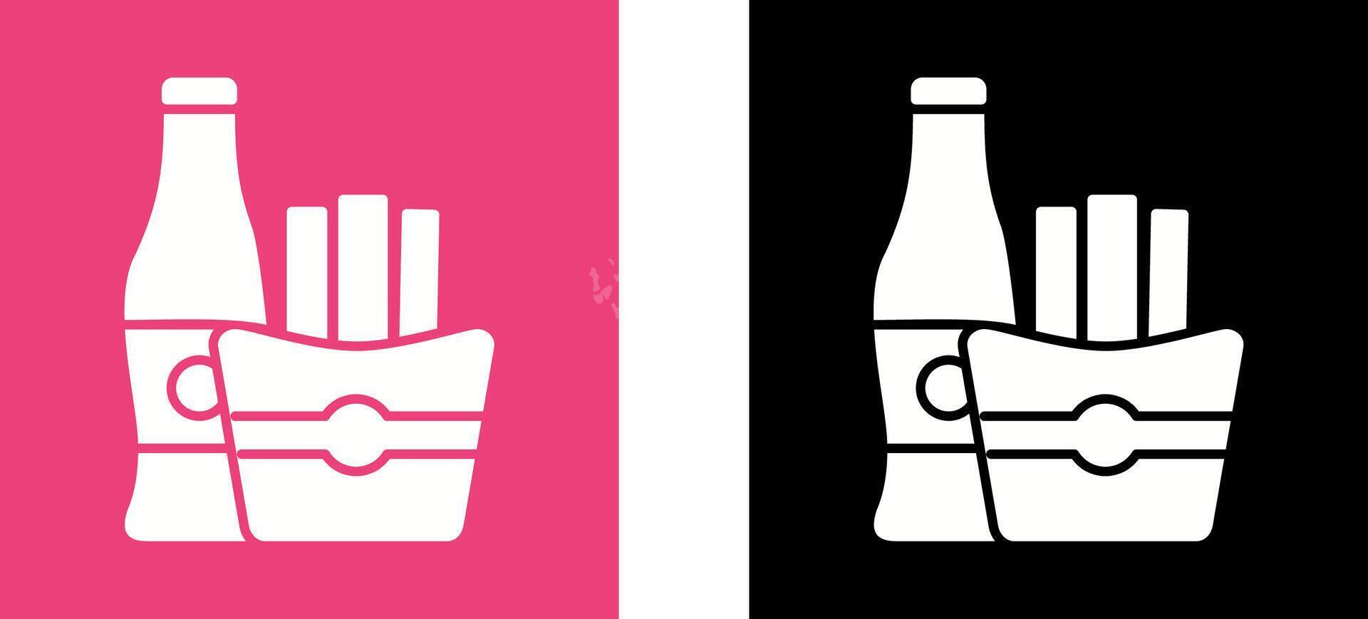 French Fries Icon Design vector