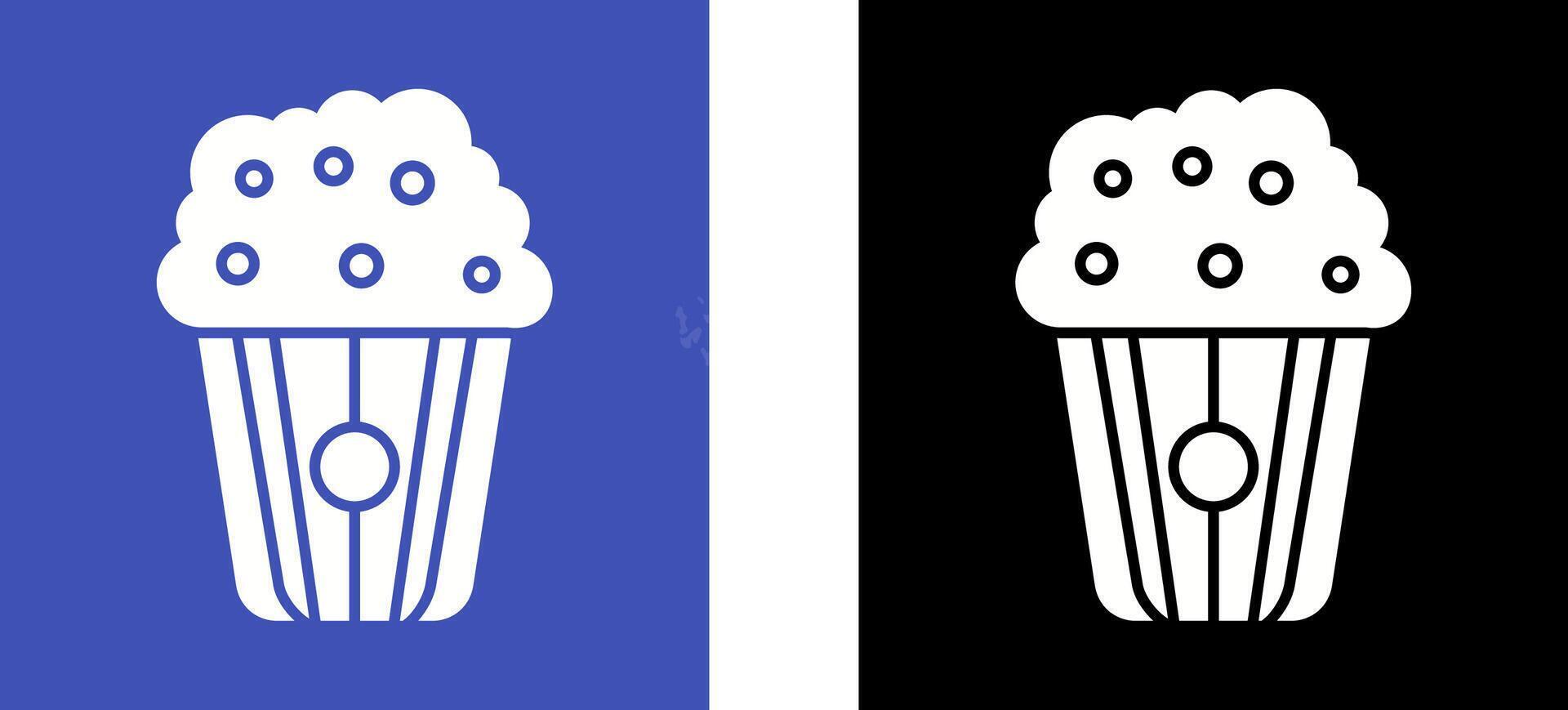 Pop corn Icon Design vector