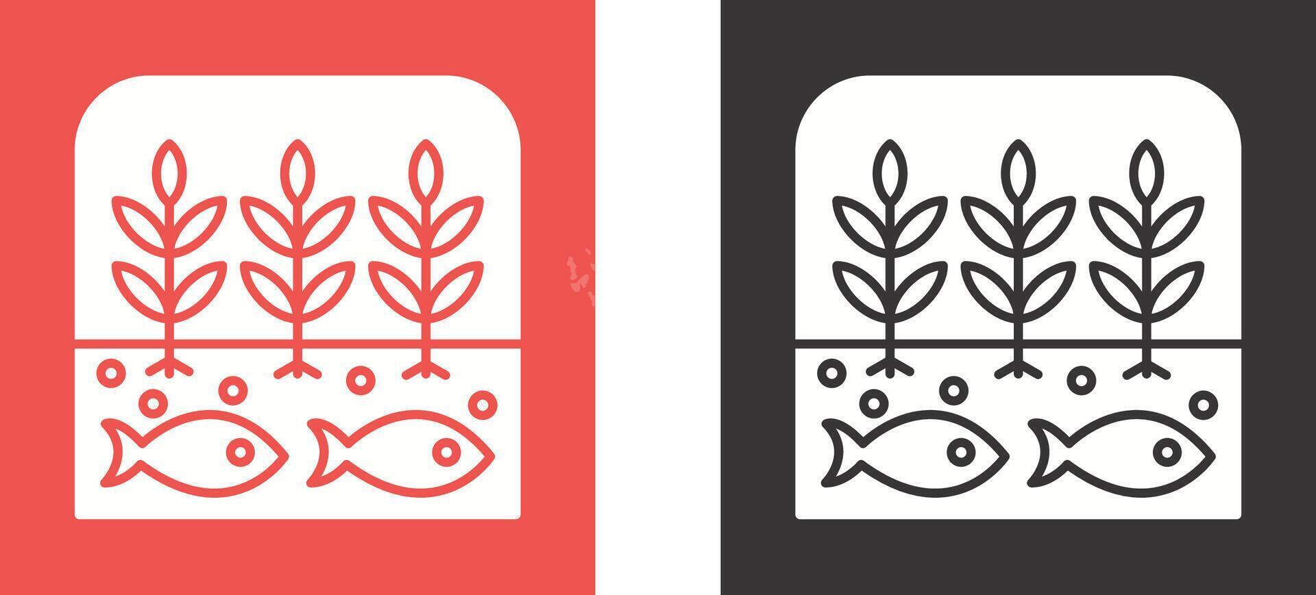 Hydroponic Icon Design vector