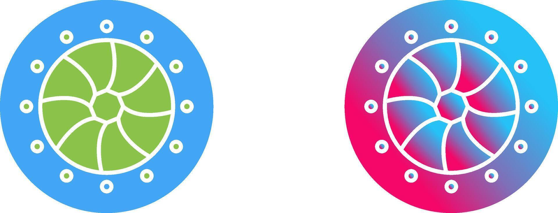 Unique Optical Diaphram Icon Design vector