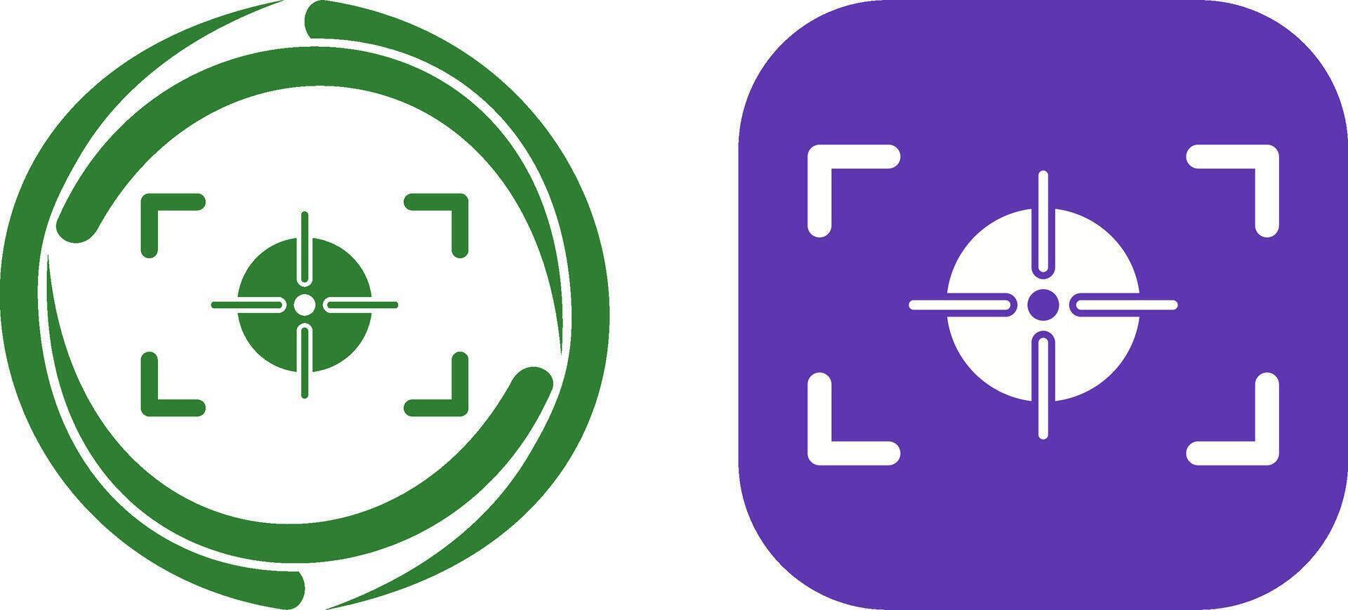 Unique Focus Horizontal Icon Design vector