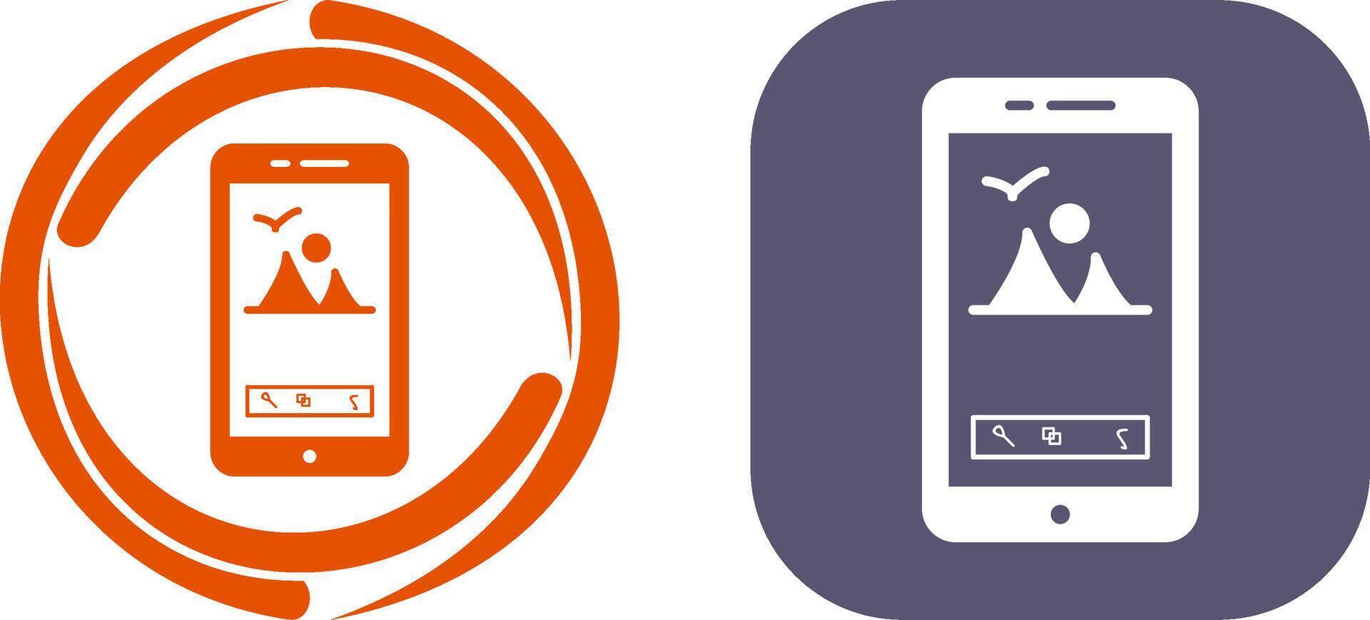 Unique Edit Picture Icon Design vector