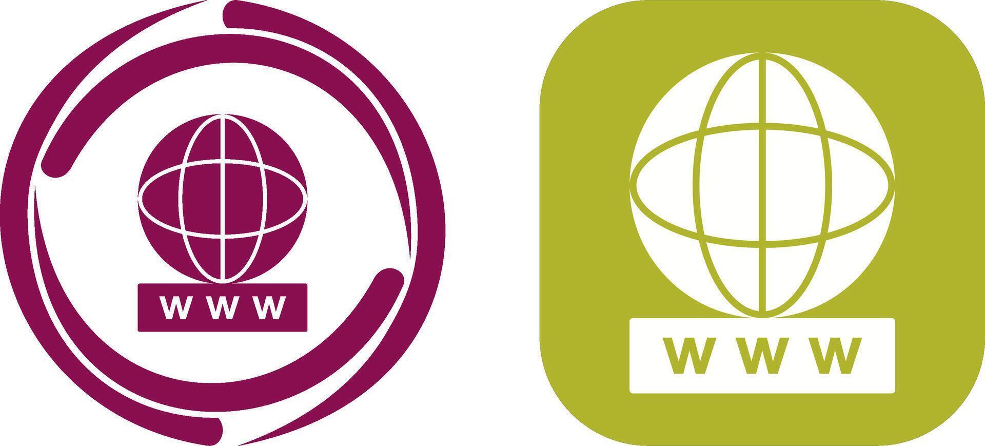 Unique World Wide Web Icon Design vector