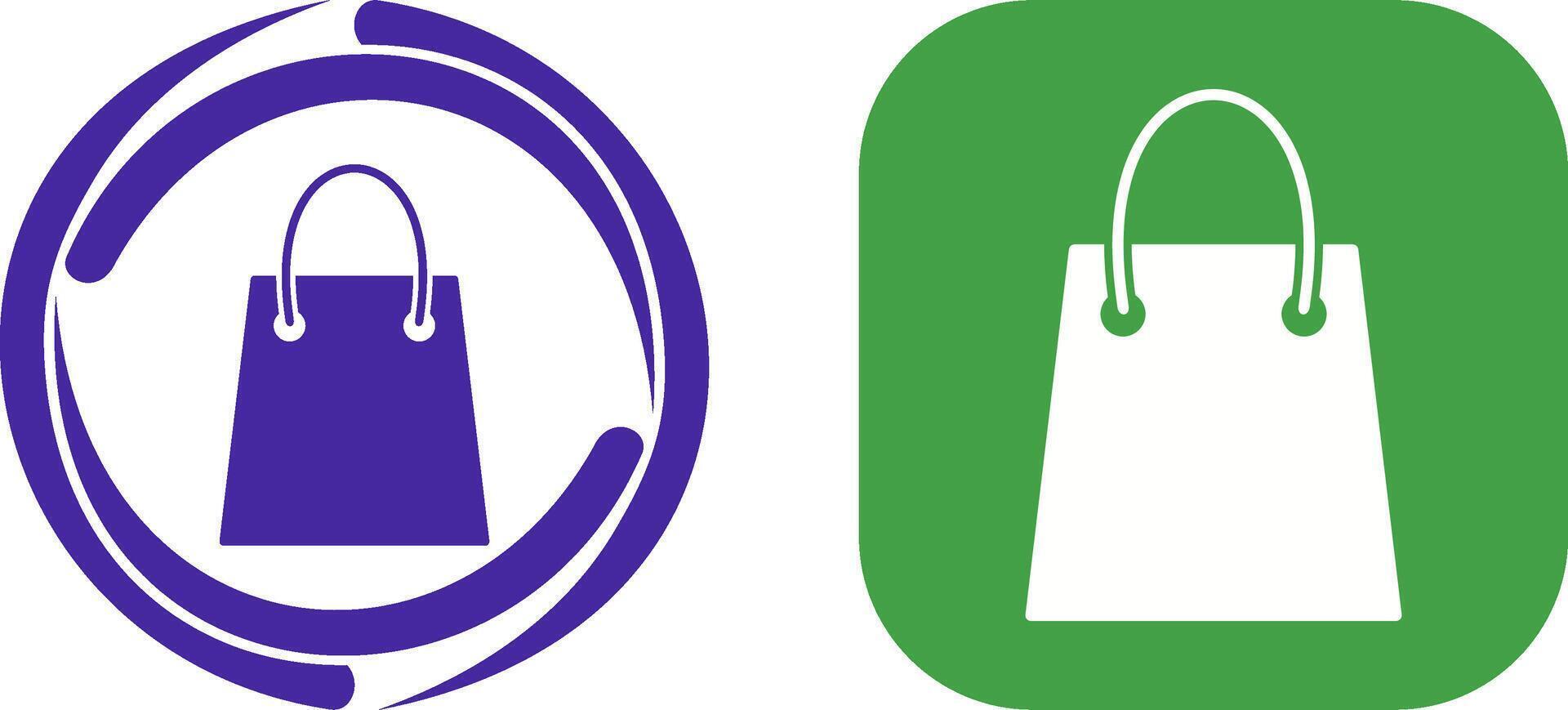 Unique Shopping Bag Icon Design vector