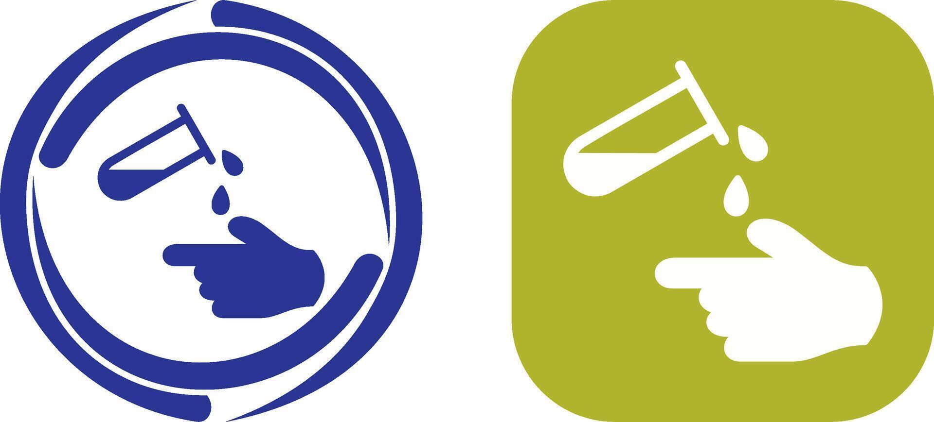 Corrosive Hazard Icon Design vector