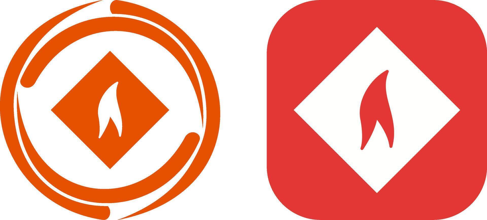 Flammable Material Icon Design vector