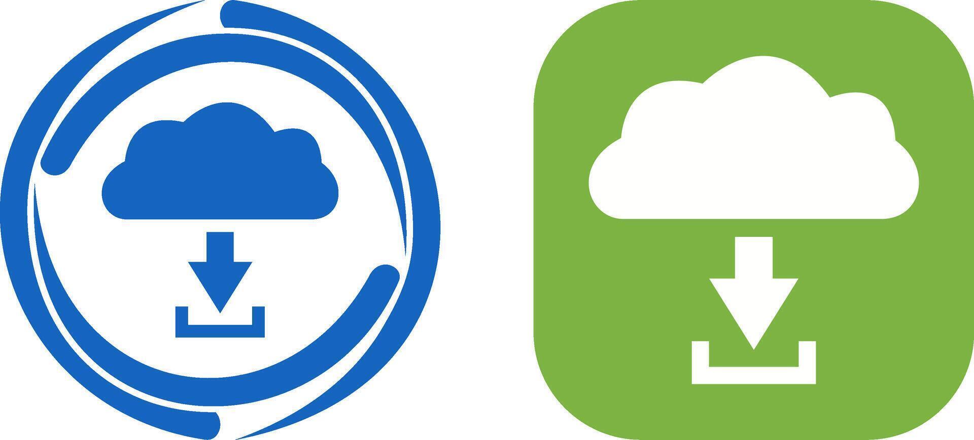 Unique Download from Cloud Icon Design vector