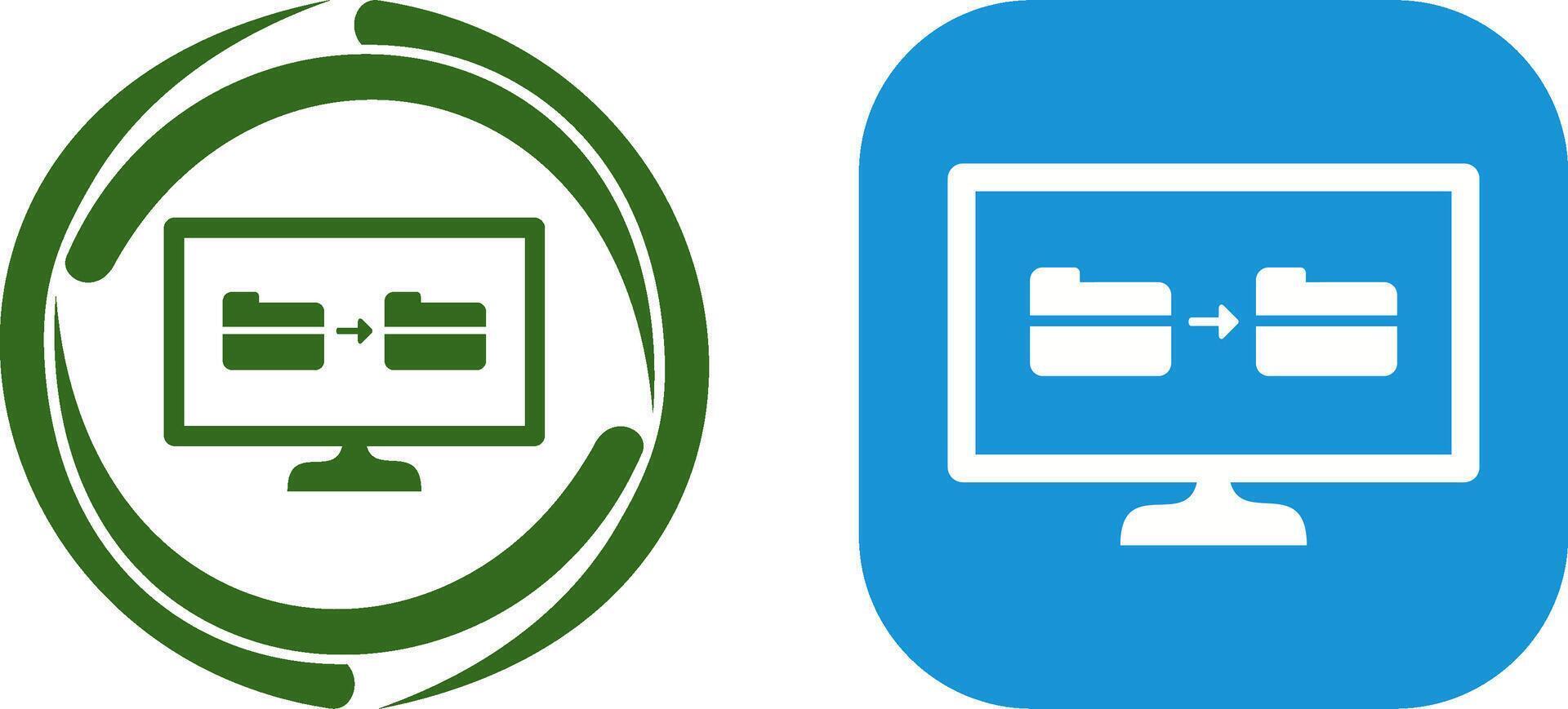 Unique File Sharing Icon Design vector
