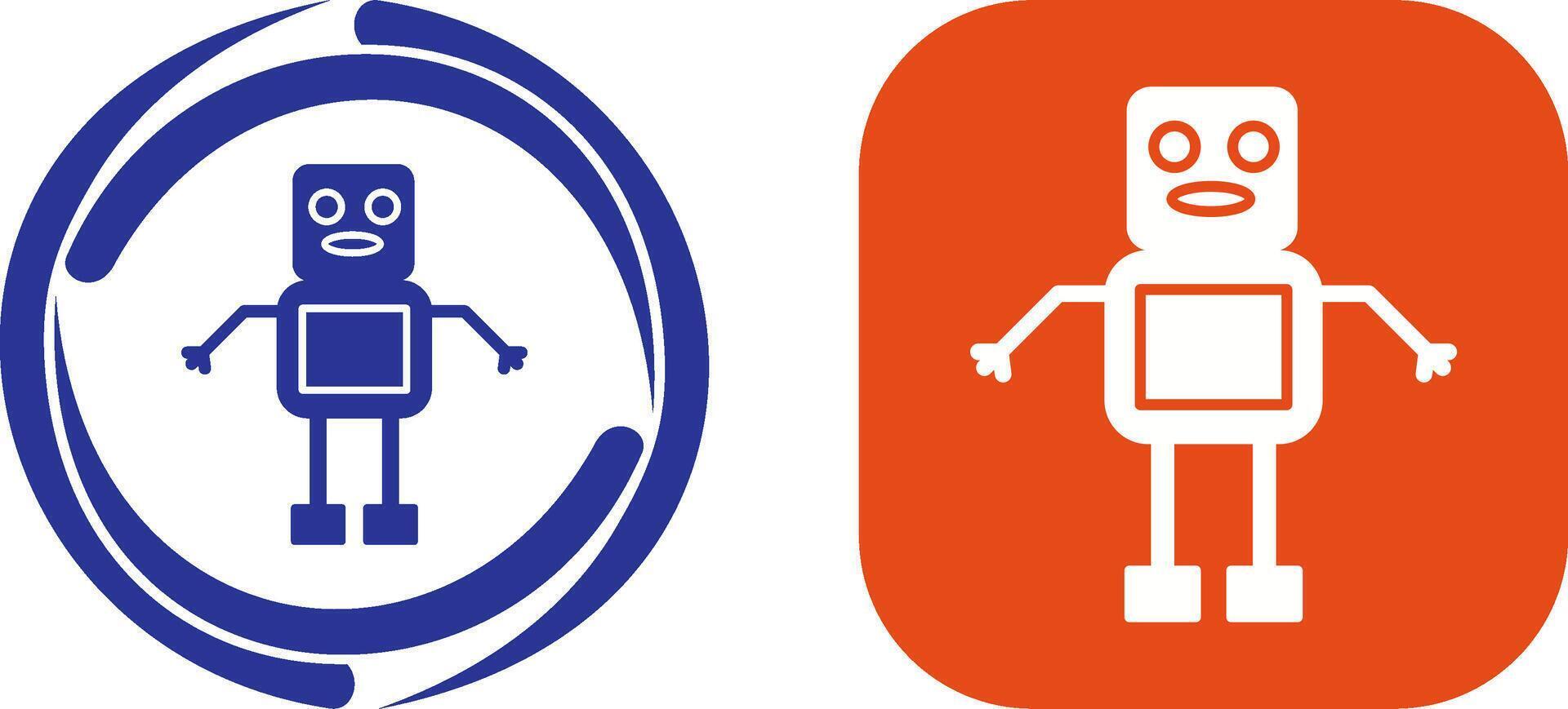 Unique Robot Icon Design vector