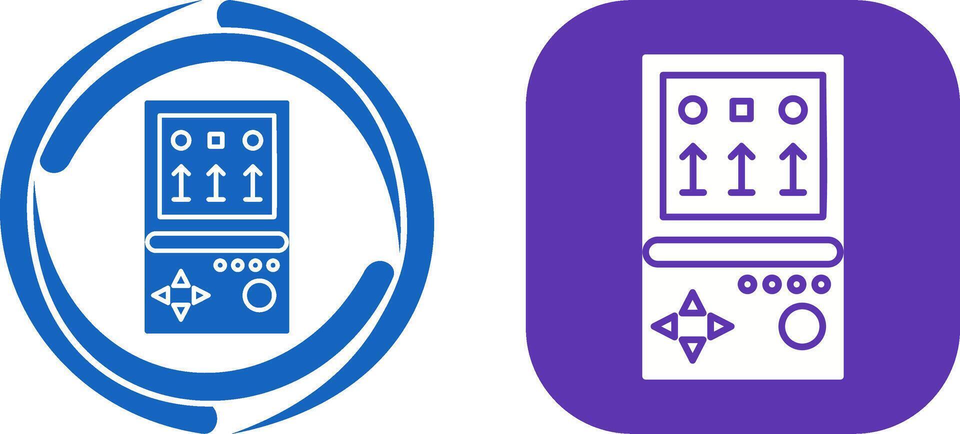 Unique Brick Game Icon Design vector