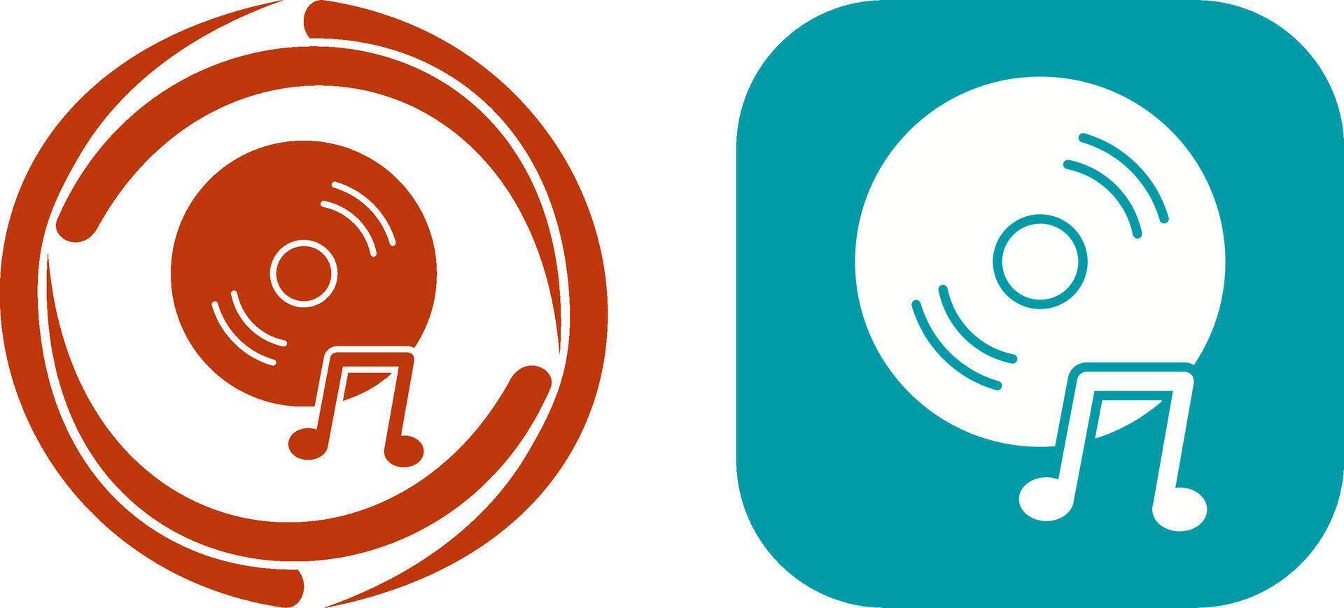 Unique Music CD Icon Design vector