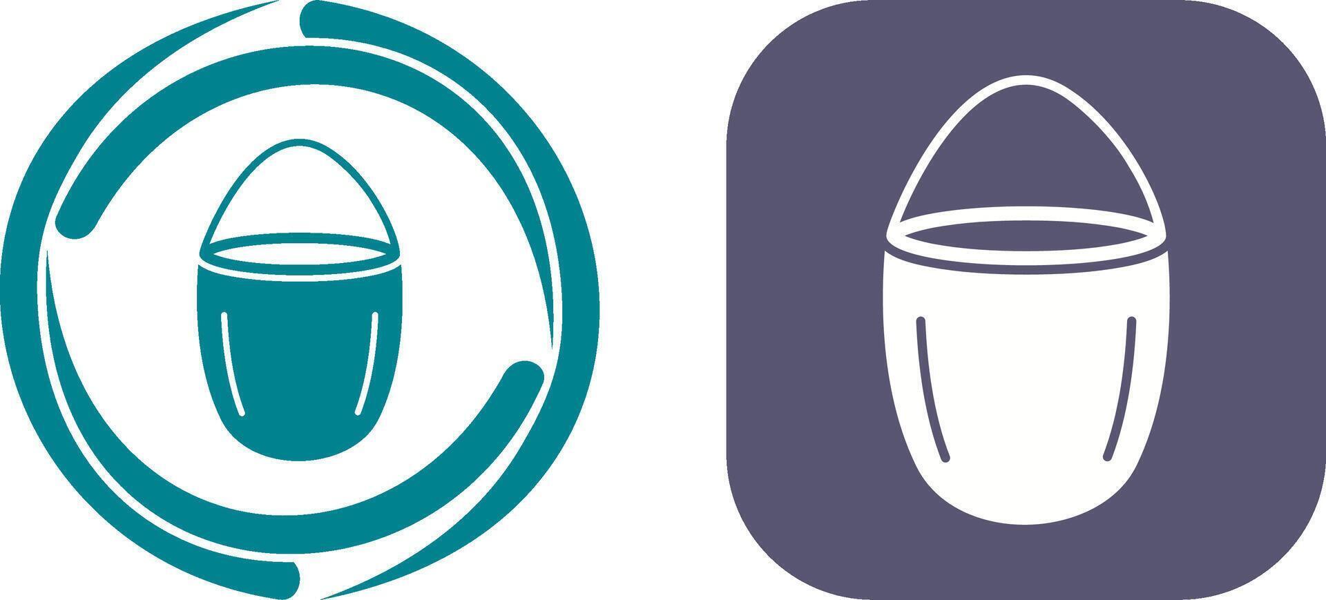 Unique Water Bucket Icon Design vector