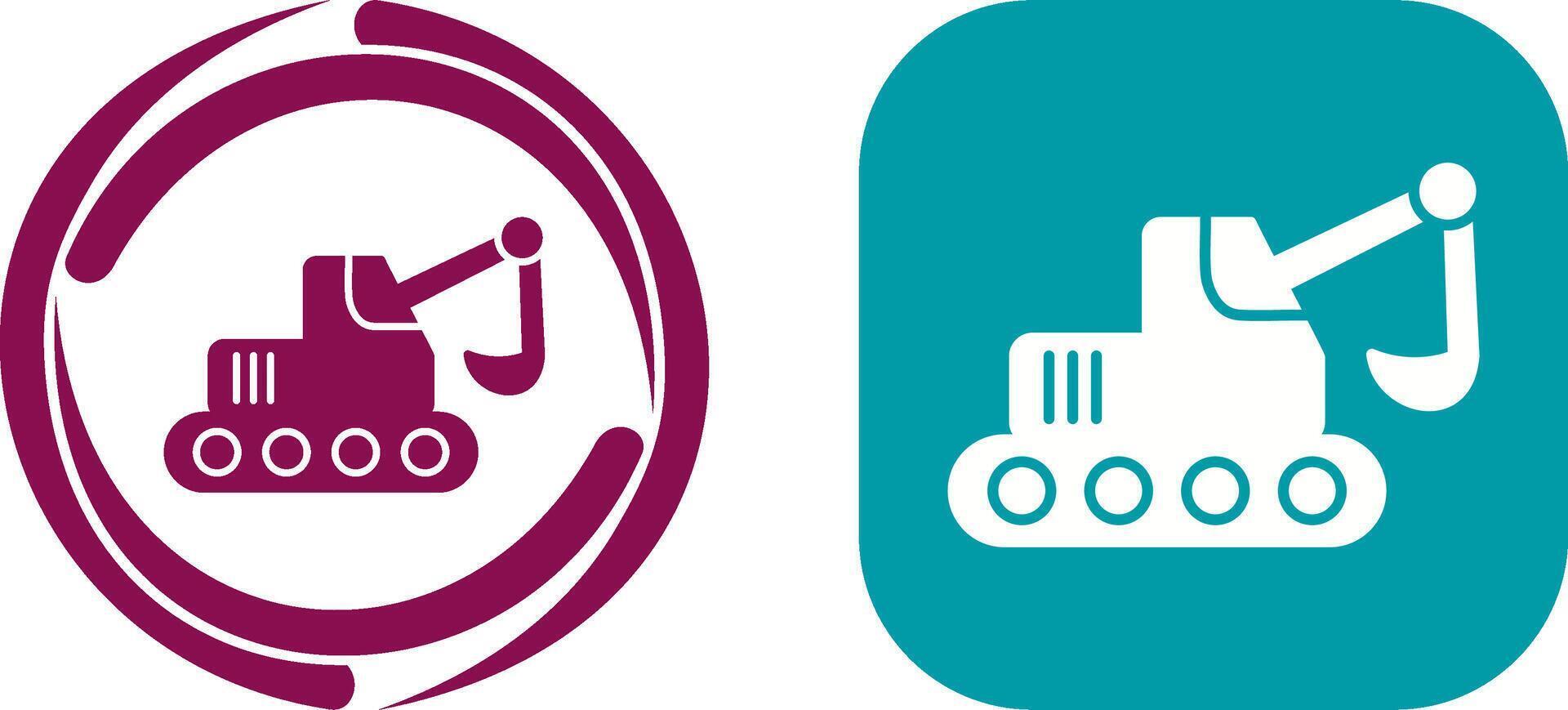 Escavator Icon Design vector