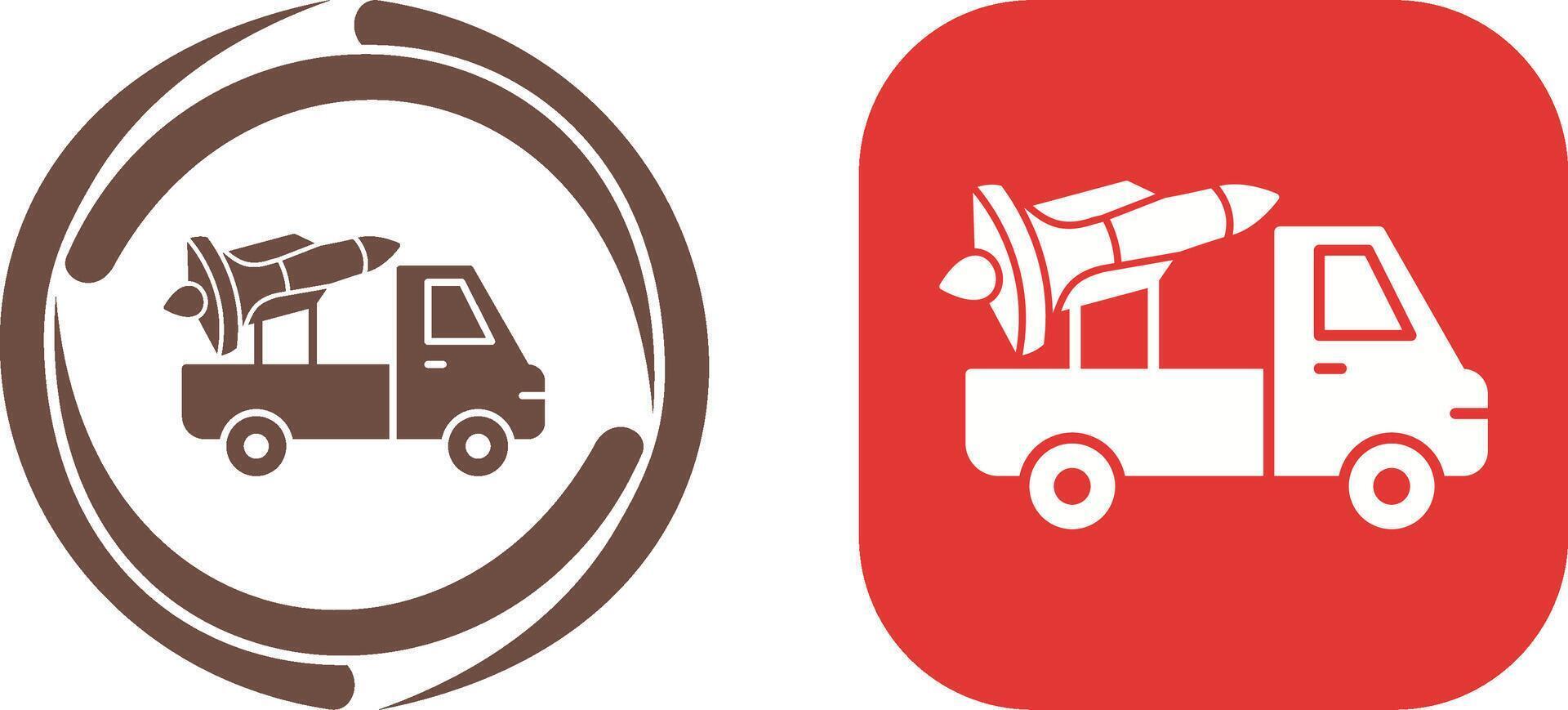Missile Truck Icon Design vector