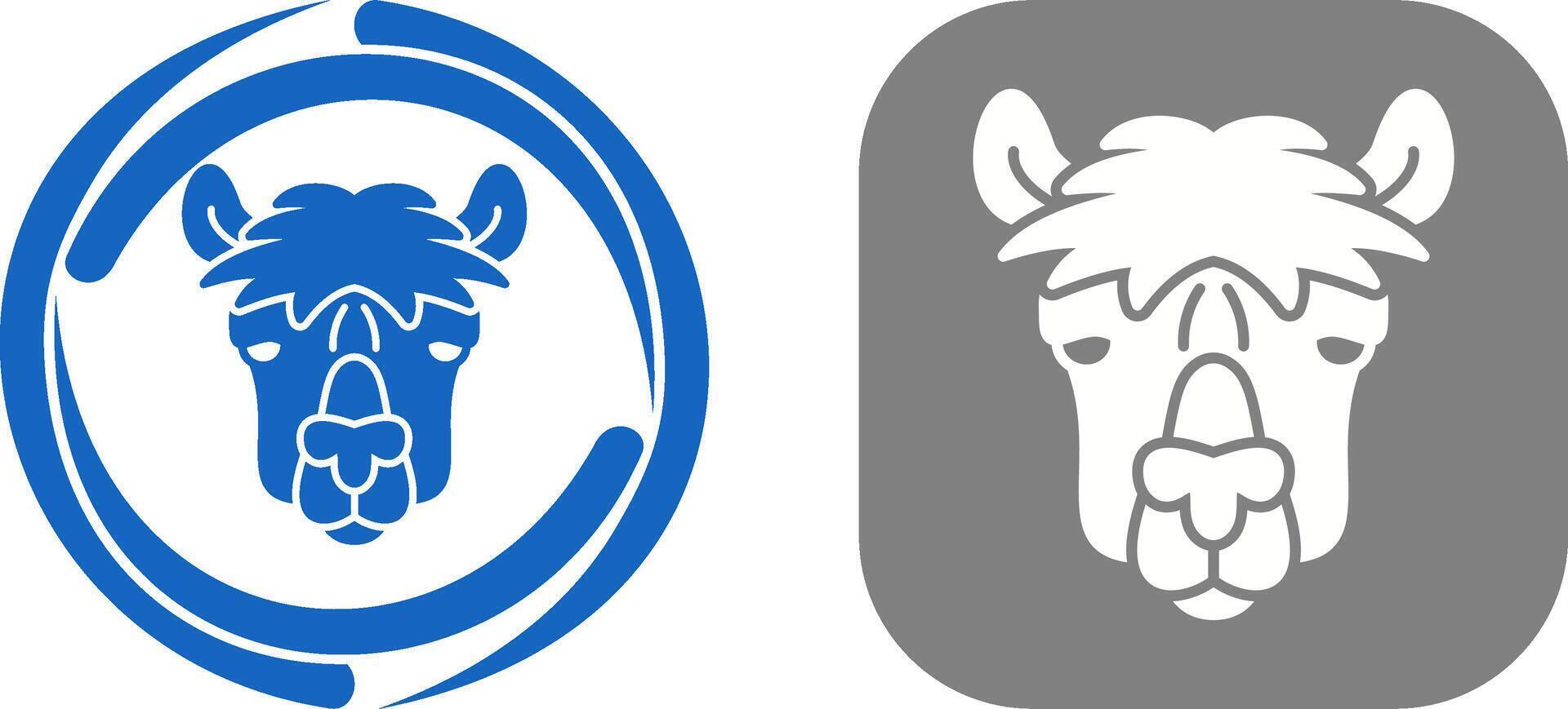 Alpaca Icon Design vector