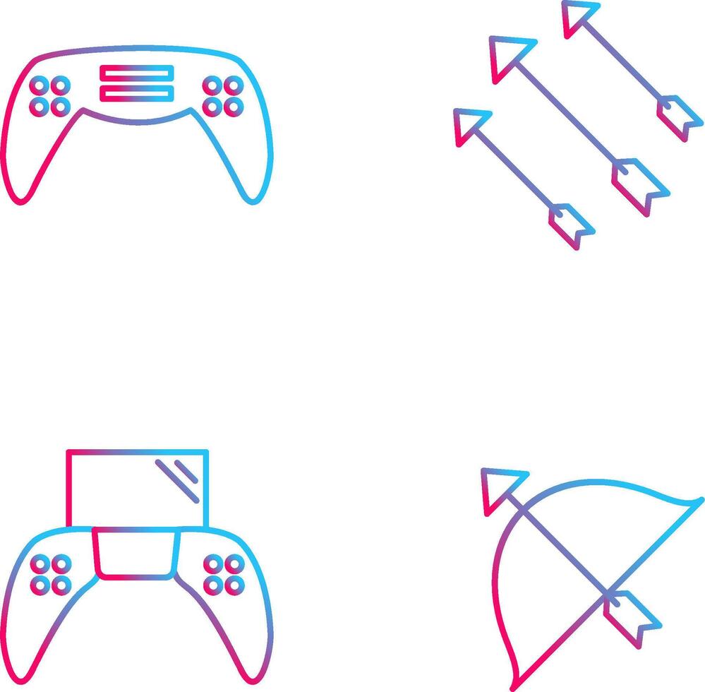 Gaming Console and Arrows Icon vector