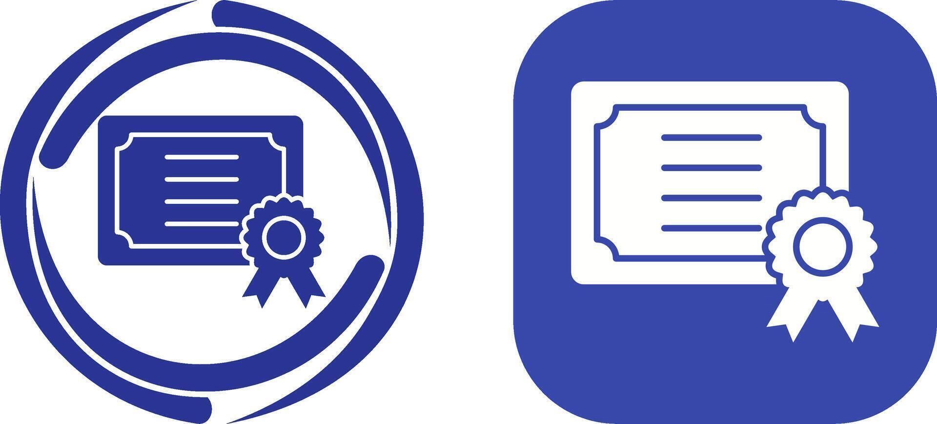 Certificate Icon Design vector