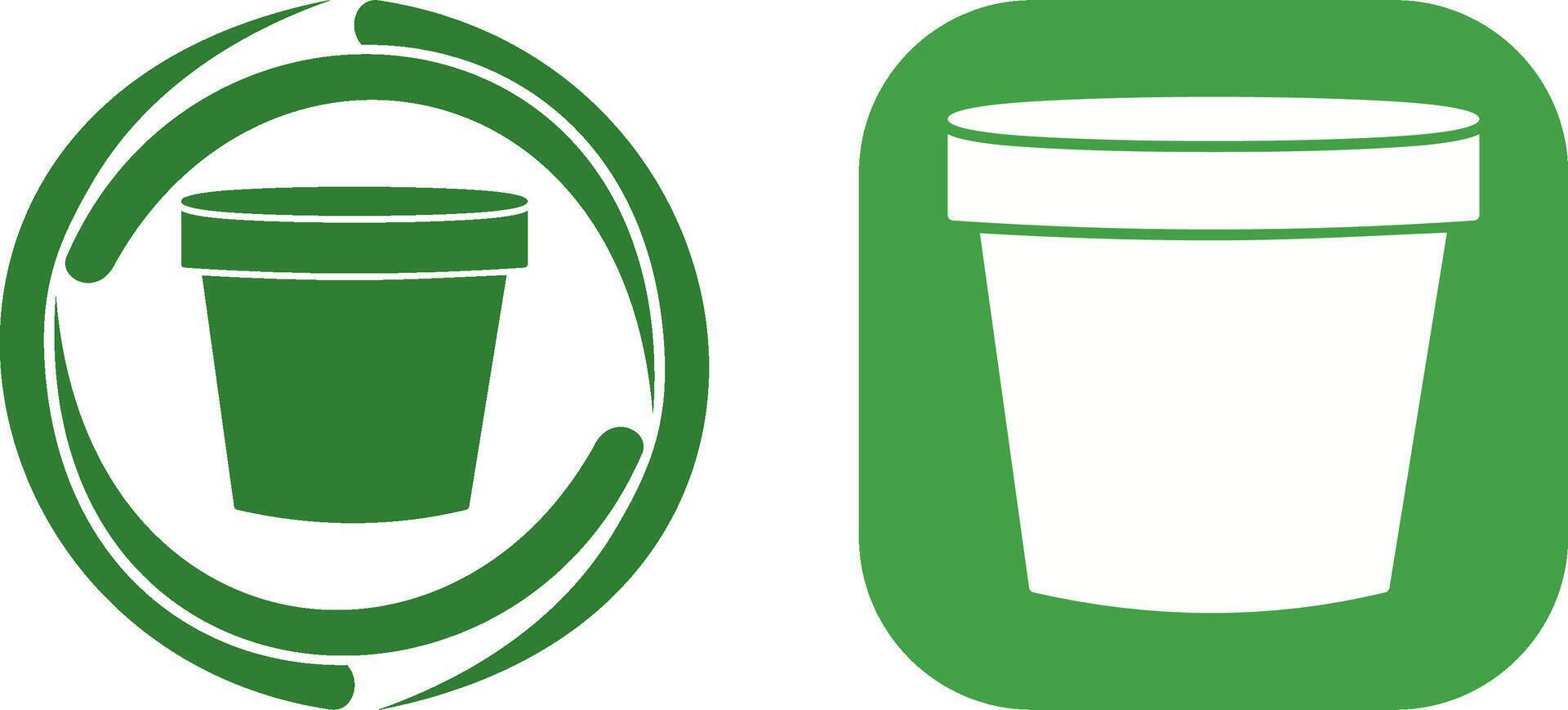 Plant Pot Icon Design vector