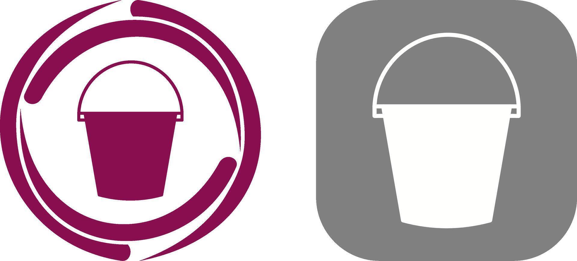 Water Bucket Icon Design vector