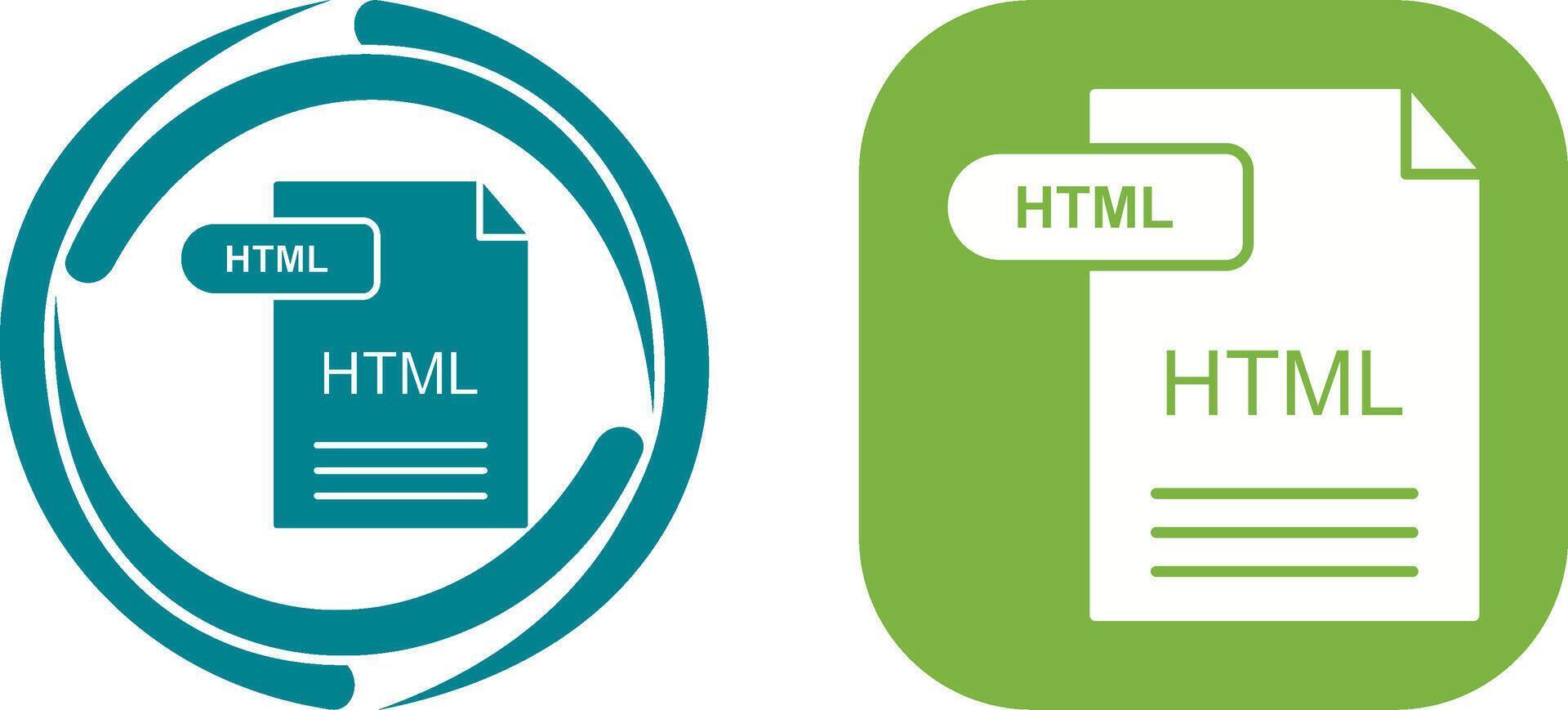 HTML Icon Design vector