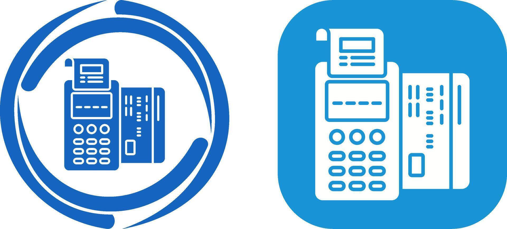 Pos Terminal Icon Design vector