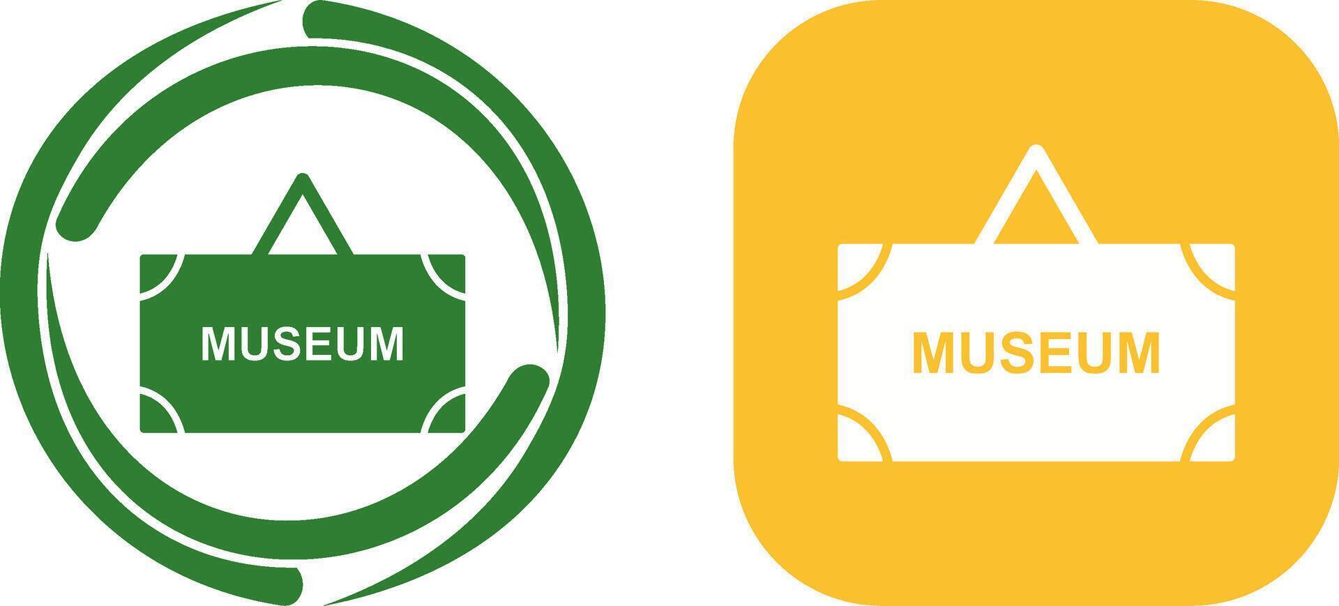 Museum Tag Icon Design vector