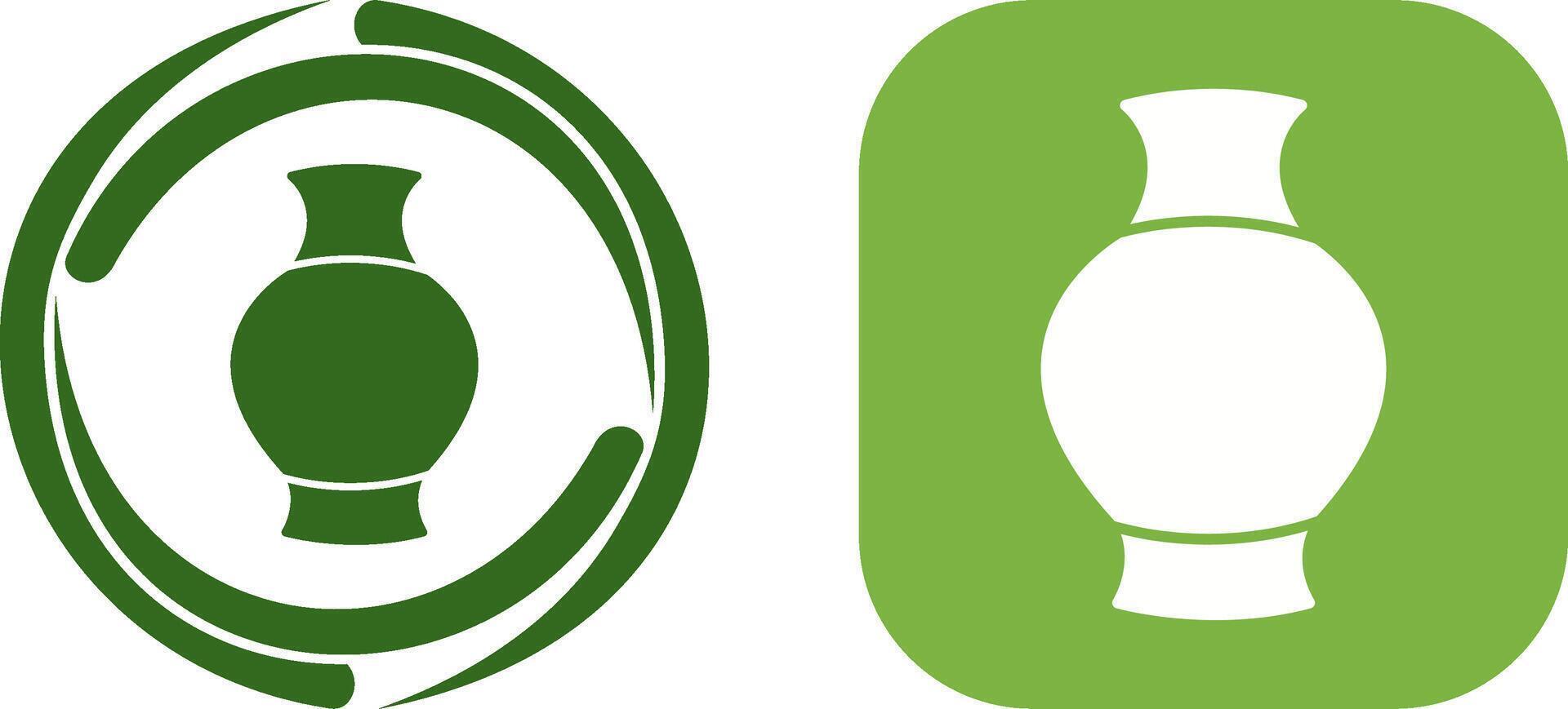 Antique Jar Icon Design vector