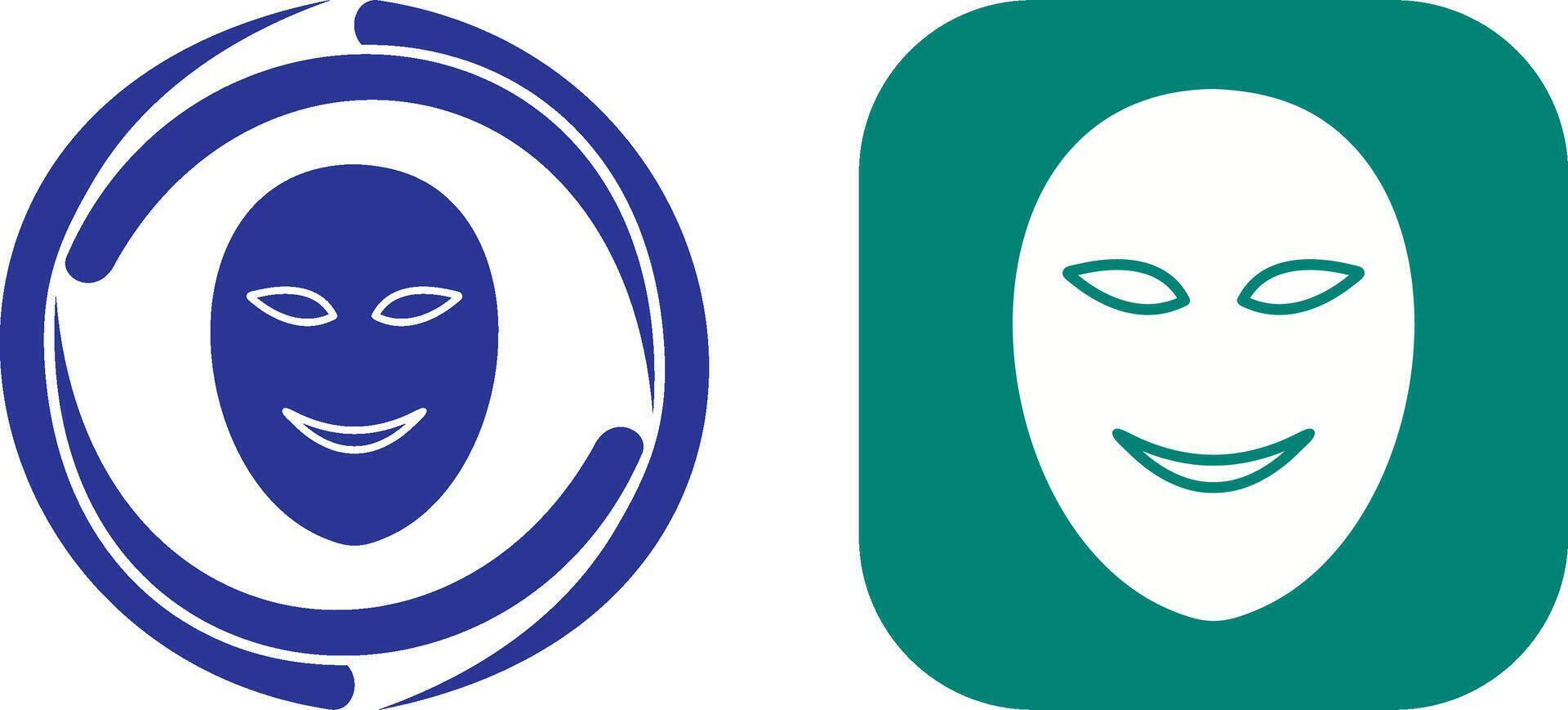Ancient Face Mask Icon Design vector