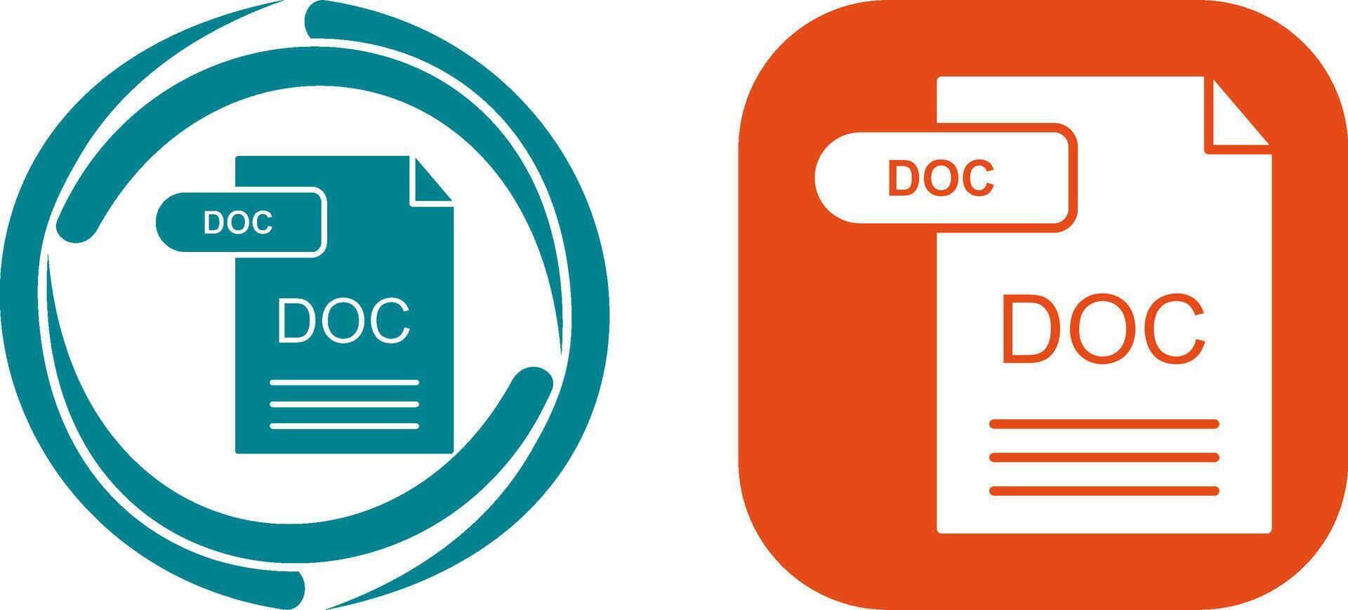 DOC Icon Design vector